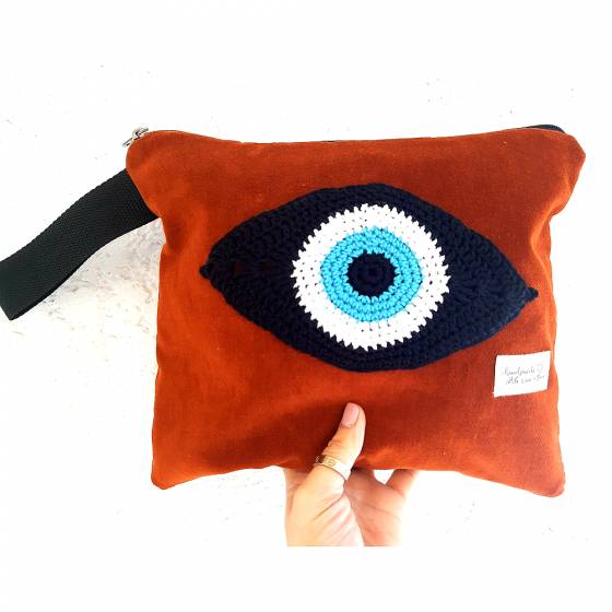 EKAI EVIL EYE  |  SUEDE POCHETTE